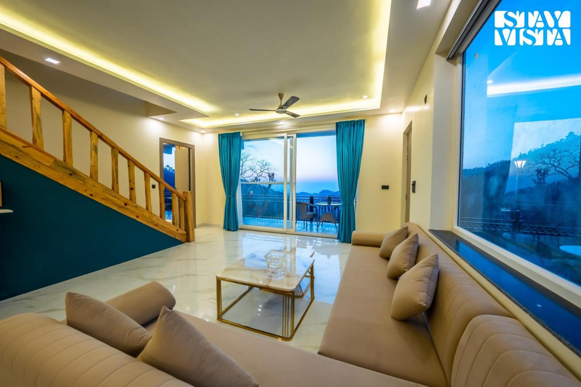 Stayvista At Sunset Springs With Pool & Views Nainital Esterno foto
