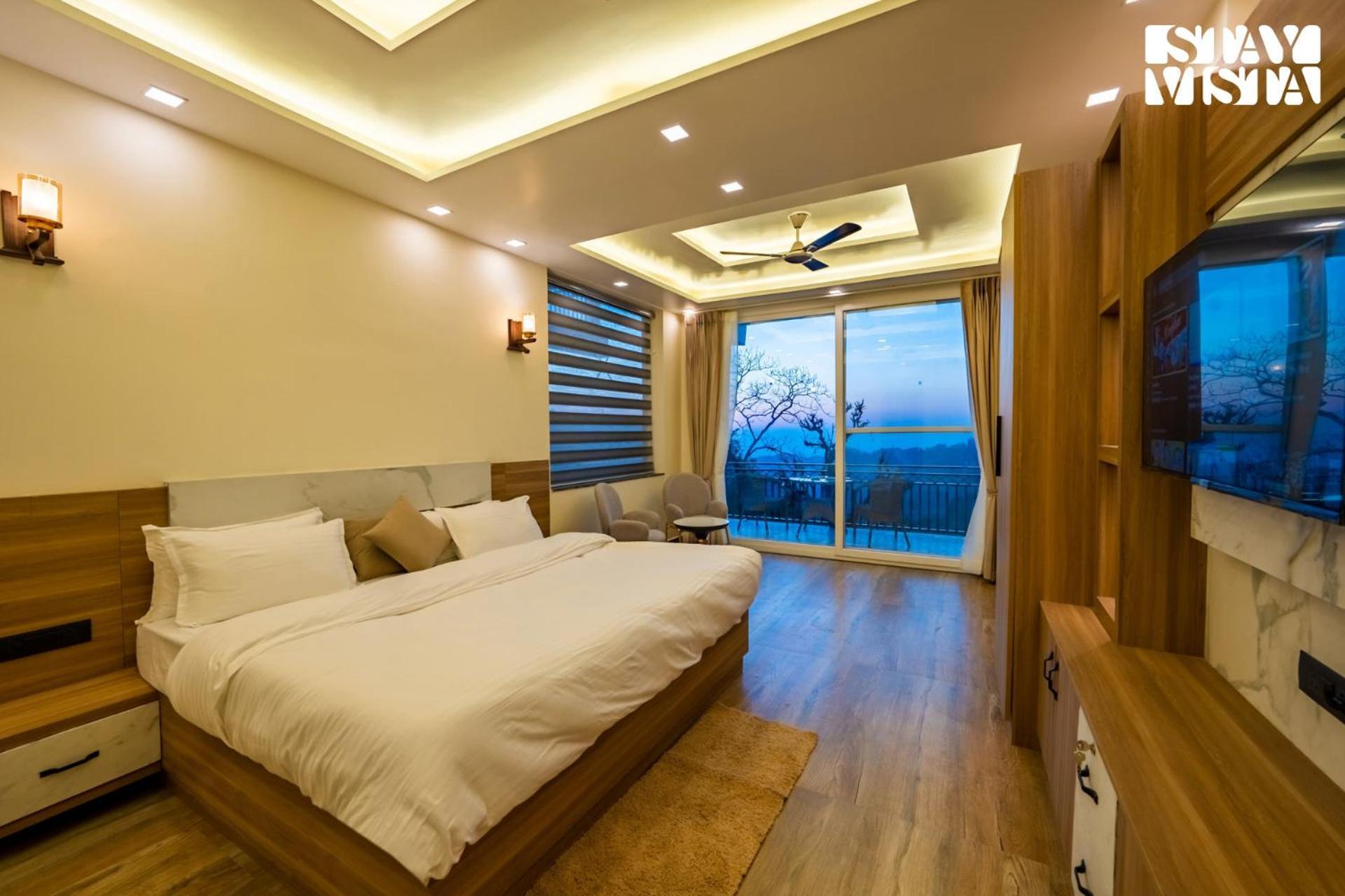 Stayvista At Sunset Springs With Pool & Views Nainital Esterno foto